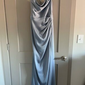 Azazie Light Blue Maxi Dress